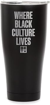 BET Where Black Culture Lives Laser Engraved SIC Tumbler - 30 oz - Black - Officially Licensed