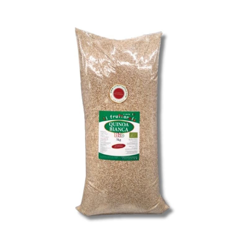 IL FRUTTAROLO Quinoa Bianca Biologica 5 Kg Semi di quinoa bio ottima fonte di proteine perfetta per piatti vegani e ricette salutari. Formato convenienza