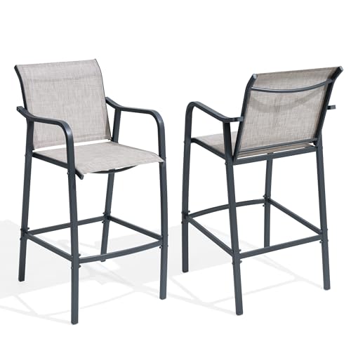 Crestlive Outdoor Bar Stools Set of 2, 500 lb Capacity