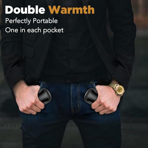 Image of 2 Pack Hand Warmers Rechargeable, Portable Electric Hand Warmers Reusable, USB 2 in 1 Handwarmers, Outdoor /Indoor /Warm Gifts for Men Women