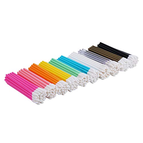 Tifanso 300 PCS Lip Brush, Disposable Makeup Applicators, Lip Gloss Brush Lipstick Applicator Wands, Multicolor Makeup Tool Kits Beauty Lipstick Cosmetic