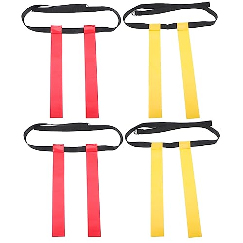 INOOMP 4 Pcs Complete Football Tackle Training Kit Boys and Girls Youth Football Flags Workouts Belt