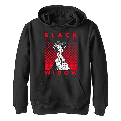 Sweat à capuche Black Widow Marvel pull noir confortable taille M junior