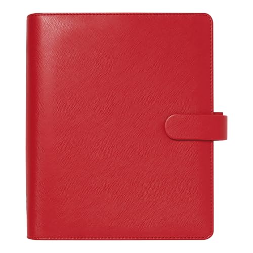 Semainier multilingue Filofax Saffiano C022622 agenda A5 rouge