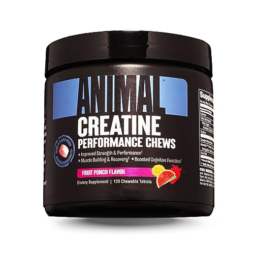 Animal Creatine Chews Tablets - Enhanced Creatine Monohydrate With Astragin To Improve Absorption, Sea Salt For Added Pumps, Delicious And Convenient Chewable Tablets - Fruit Punch #TOP9