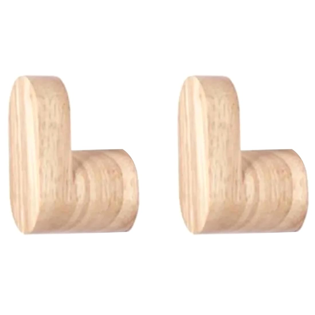 IJSDNVJNDX Wall Mounted 2Pcs Wood Clothes Hanger Coat Hook Decorative Key Holder Hat Handbag Storage Hanger Bathroom Rack Hooks
