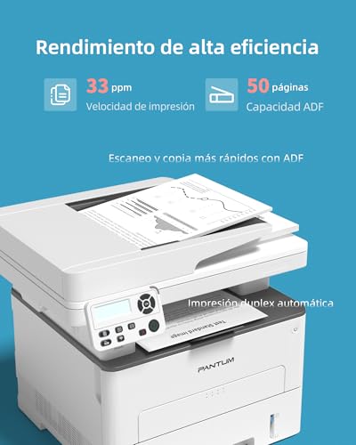 Imprimante laser multifonction monochrome WiFi Ethernet avec toner 3000 pages