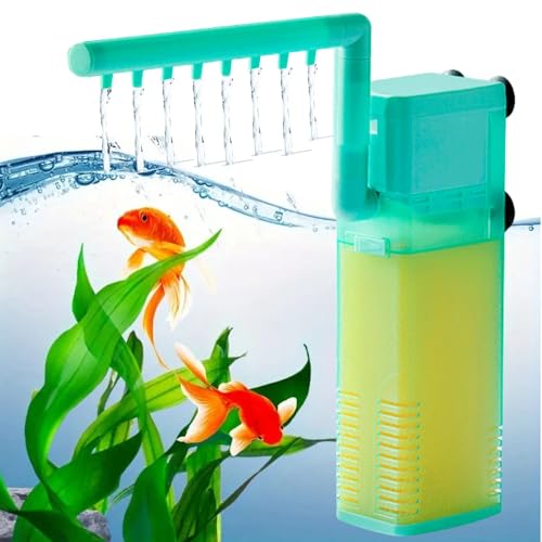 Image of Nepall 3 in 1 Ultra Silent Water Fall Type Aquarium Fish Tank Internal Bio- Sponge Filter with Aeration, Oxygenation and Rainfall for Fish Tank (NX-30 |22 Watts| 1000L /Hr | Suits Upto 3Feet Tank)