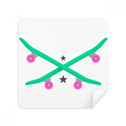 Chiffon de nettoyage lunettes en suède doux rose et vert, 2 pièces