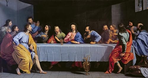Cuadro l'Ultima Cena en lienzo de 60x90cm para dar elegancia al comedor de su hogar
