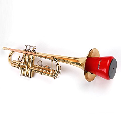 Pampet Lightweight Practice Trumpet Mute Silencer，Trumpet Straight Mute (Red) #TOP4