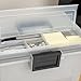 IRIS USA 19 Quart WEATHERPRO Plastic Office Storage Portable Letter Size File Box with Organizer-Lid and Seal and Secure Latching Buckles, Clear with Black Buckle, 1 Pack