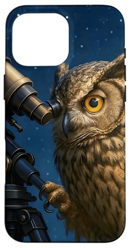 ファンタジーフクロウ望遠鏡ナイト スマホケース iPhone 16 Pro Max 用
