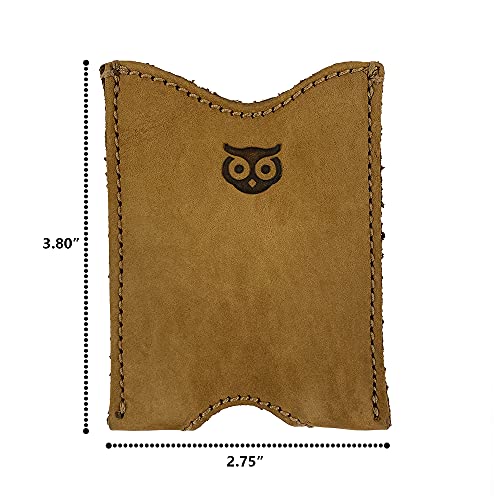 Hide & Drink, Rustic Leather Pocket Sleeve Wallet, For Easy Travelers, Commuters, Card Holder Handmade, Includes 101 Year Warranty (Old Tobacco) #TOP6