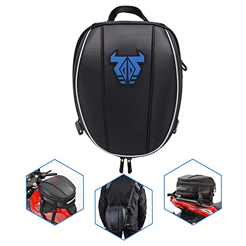 Sacoche Cavaliere Moto Sac Queue Moto Sac Bagages Etanche Sac Siège Sacoches Selle de Moto Sac Vélo Multifonctionnel Sport-Bleu