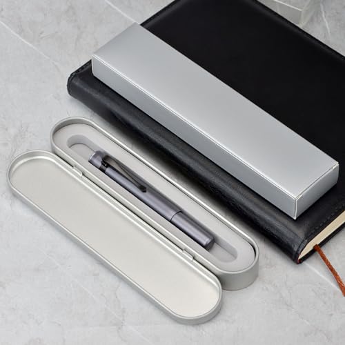 Image of Hongdian M2 Black Forest Mini Fountain Pen, Bent Nib & Sleek Shape Aluminium Short Pocket Travel Pen (Space Gray)
