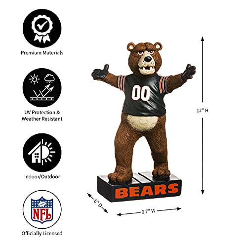 Team Sports America 843805MS Nfl Chicago Bears Fun Colorful Mascot Statue 12 Inches Tall thumb #3