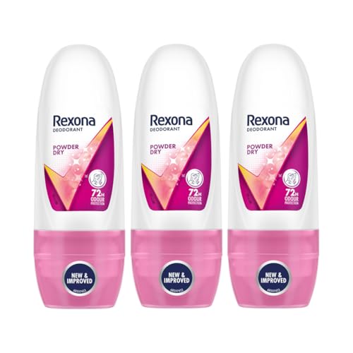 Rexona Powder Dry Underarm Roll-On Deodorant for Women | 72 Hours...