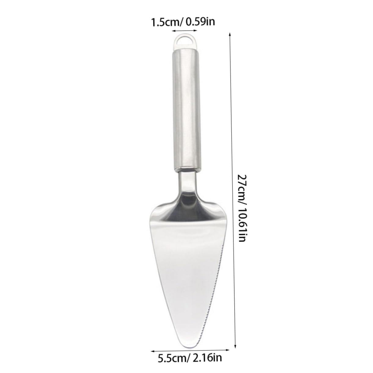 LALADEFIEE Stainless Steel Server Cake Cutter for Pizza Quiche and Lasagna Smooth Gloss Handle for Elegant Serving for Home and Events