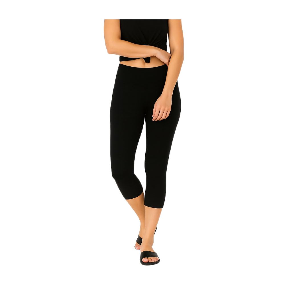 Womens 3/4th Capri Black-image-35