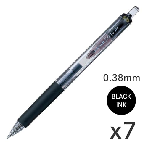 Uni-Ball Signo RT Bolígrafos de Gel 0.38mm Negro Pack 7 miniatura 2