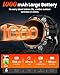 Military Smart Watches for Men, Smart Watch with 100 Days Battery/Flashlight/Heart Rate/Sleep/SpO2 Monitor/Calling/110+ Sports Mode, 5 ATM Rugged Men's Fitness Tracker Watch for Android iPhone(Black)