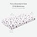 Margaux & May Muslin Cotton Crib Sheets, Purple Floral for Girls, Fitted, Breathable, Toddler Bedding, 52 x 28 Standard Size Crib Sheets Girl, Crib Sheet for Cozy Sleep