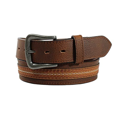 ARIAT Men's Stitched Overlay Belt, Medium Brown, 44