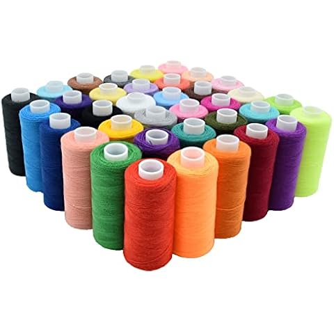 Sewing Threads Kits, 36 Colors Polyester 400 Yards Per Spools for Hand Sewing ,Embroidery,Travel and DIY Cover