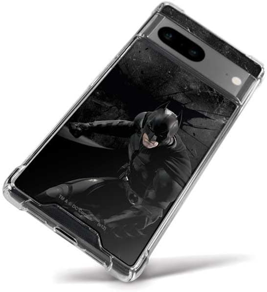 Skinit Clear Phone Case Compatible with Google Pixel 8a - Officially Licensed DC Comics Batman in Black Design