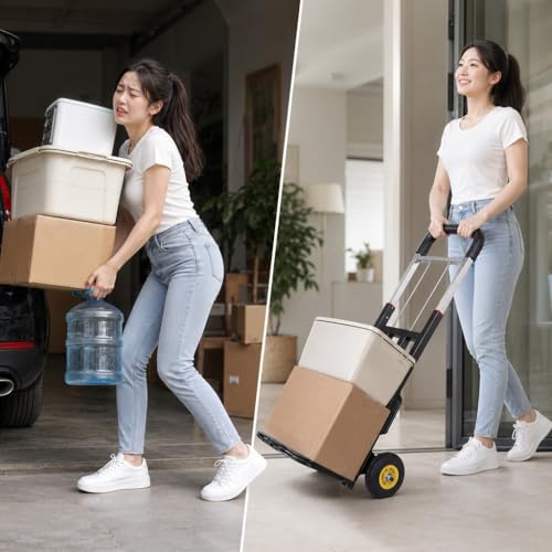 Carretilla plegable portátil con capacidad de 460 lb miniatura 2