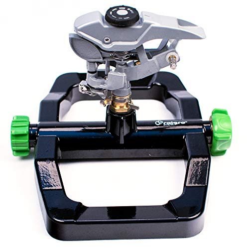Raigro Lawn Sprinkler All Metal Sprinkler - 360 Degree Pulsating Garden Sprinkler - Waters Up To 85 Feet In Diameter, Adjustable Spraying Area And Distance, Water Sprinkler For Lawn #TOP2