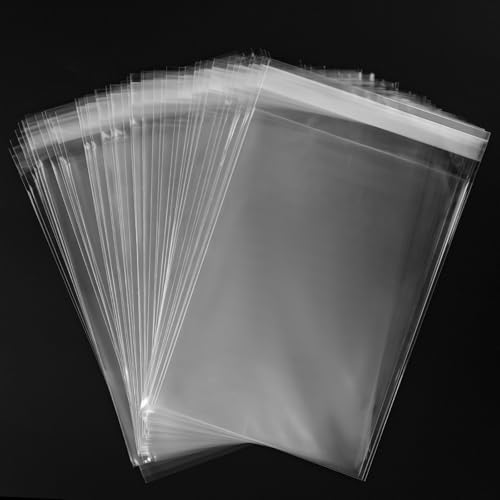 Aubeco 240pcs 5x7 Inch Self Sealing Cellophane Bags Clear Resealable Cookie Bag for Candy Packaging Party Favors Gift Wrap Small Business Storage