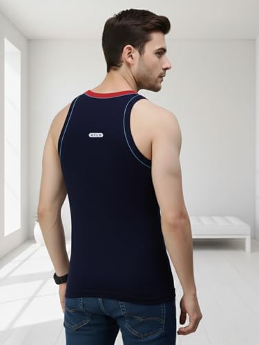 Image of Lux Cozi Men's Cotton Regular Fit Vest (Pack of 5) (Color & Prints May Vary)