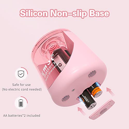 Zmol Battery Powered Electric Pencil Sharpener,Small Battery Operated Pencil Sharpeners Portable,Fast Sharpen, Suitable For No.2/Colored Pencils(6-8Mm), School/Classroom/Office/Home #TOP4
