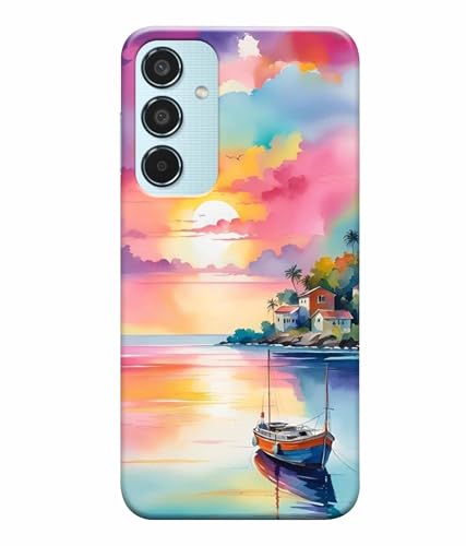 Image of Printed Hard Back Case Cover & Compatible for Samsung Galaxy M35 5G | Samsung M35 5G | Nature Painting Art (Multicolor) - D1180