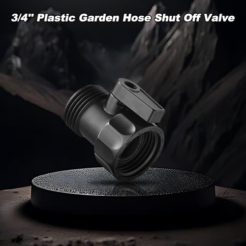 12 PCS 3/4\'\' Plastic Garden Hose Shut Off Valve,Water Shut-Off Ball Valve Thread Connector Coupling for Telescopic Water Pipe Water Gun Valve Control