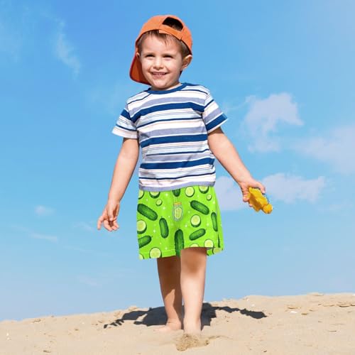 Short de bain garçon 4T Yuiboo imprimé concombre séchage rapide