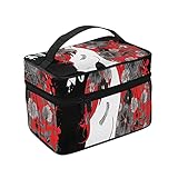 化粧ポーチ メイクポーチ ウニコン コスメ収納 便携式 化粧バッグ 化粧箱 プロ用 化粧ケース 持ち運び メイクボックス 大容量 化粧品収納バッグ 洗面用具入れ 旅行 出張用 軽量 小物入れ 化粧道具 カバー付きのファスナー