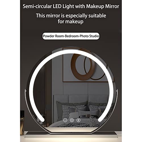 Espejo de maquillaje LED ajustable e inteligente con control táctil inductivo 6