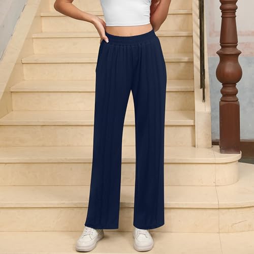 Women High Waist Casual Leg Pants Work Comfy Stretchy Business Adjustable Pleated Pant4