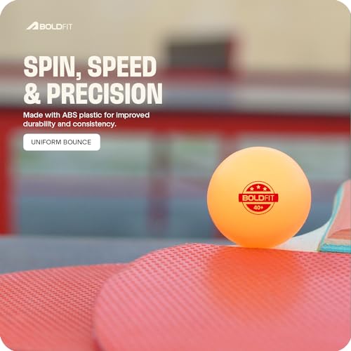 Boldfit Table Tennis Balls High Performance TT Balls for Match TTBall 40+ for Professional TT Balls 3Star Ping Pong Ball for Kids & Adults Training 3 Star ABS Plastic Table Tennis Ball Orange 6Pcs 2