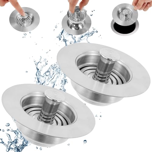Colador para fregadero de cocina 3 en 1 de acero inoxidable 304