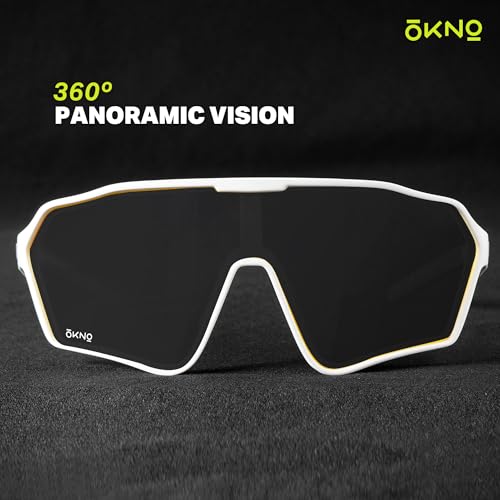 Image of Eyewearlabs OKNO | Polarized Sports Over-Sized Unilens Wrap-Around Branded Stylish Sunglasses For Men & Women | 100% UV Protection Shades | Cricket Sports Cycling Driving Trekking & More | TRBL