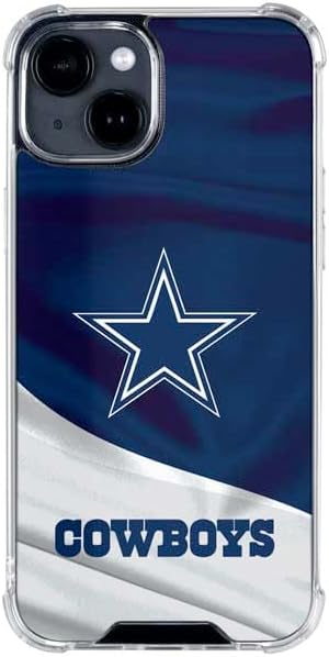 Skinit Clear Phone Case Compatible with iPhone 15 Plus - Officially Licensed NFL Dallas Cowboys Design