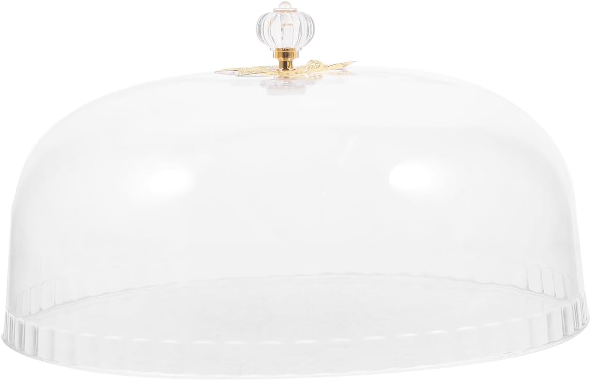 Reusable Transparent Acrylic Cake Dome with Lid 10.43 Inch Clear Food Lid for Dessert Display and Freshness Preservation Suitable for Home and Party Use