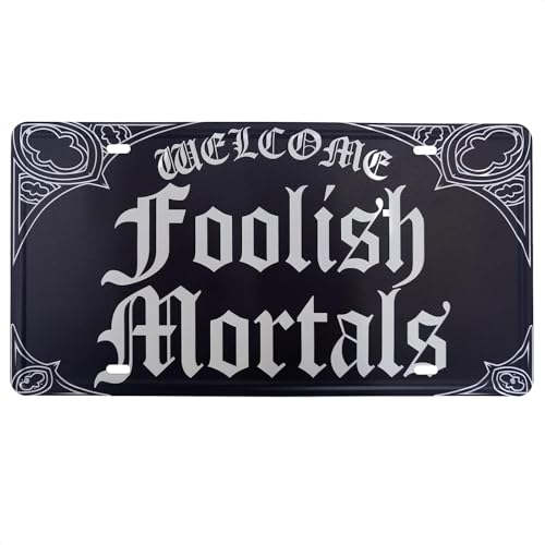 Goth Halloween Sign for Door, 11.8x5.9 Metal Vampire Wall Decor - image 1