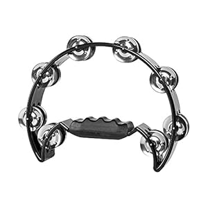 Stagg Cutaway/Jingle Tamburin met 16 klemmen, zwart Eén maat zwart