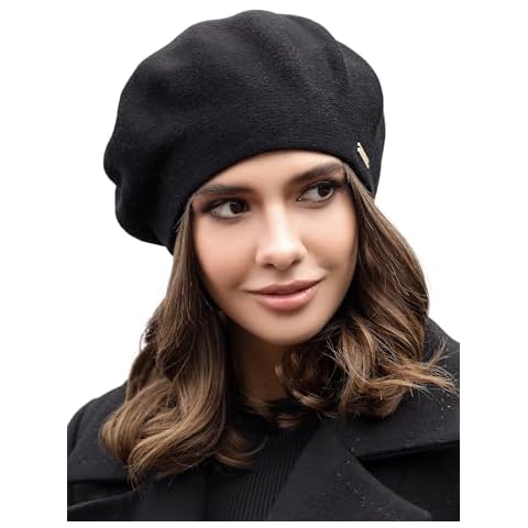 Braxton Wool Fleece Lined Black Beret Cover