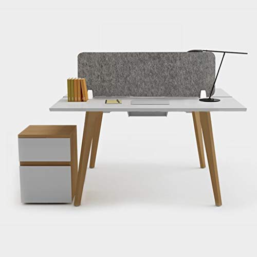 MYOYAY 40\'\'x12\'\' Privacy Panel Clamp-on Acoustic Desk Divider Freestanding Sound Absorbing Cubicle Desk Divider Removable Acoustic Partitions with 2 Clips for Offices, Braries, Classrooms, Library - Thumbnail 4